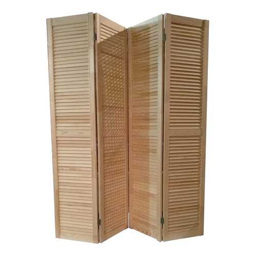 Ширма деревянная жалюзийная ДваДома 4 секционная, Размер 180х160 см (Секция 40 см) в Шатура