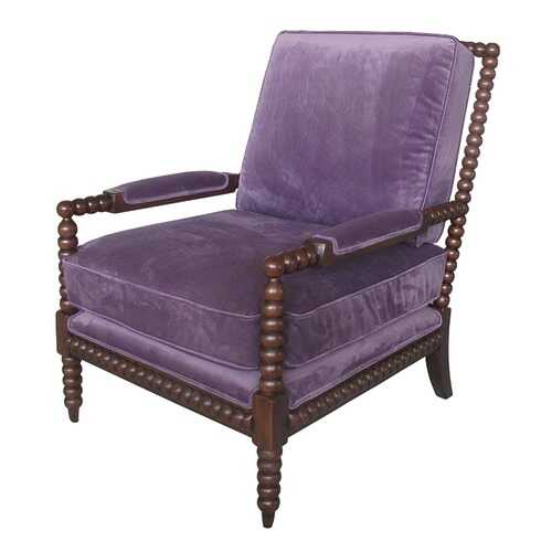 Кресло для гостиной ROOMERS Сезар C0211-1D/AR108-14, фиолетовый в Шатура