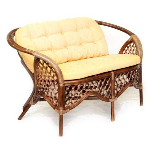 Плетеный диван для дачи ЭкоДизайн 1305С Браун в Шатура