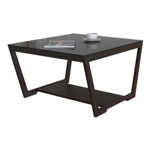 Журнальный столик Мебелик BeautyStyle 1 2457 70х70х43 см, венге/стекло чёрное в Шатура